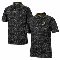 Men's Colosseum Black Appalachian State Mountaineers Speedman Polo
