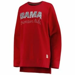 Pressbox Women's Crimson Alabama Crimson Tide Steamboat Animal Print Raglan Pullover Sweatshirt -Nike Sales Store DSCO1151103717 2840 ALT2
