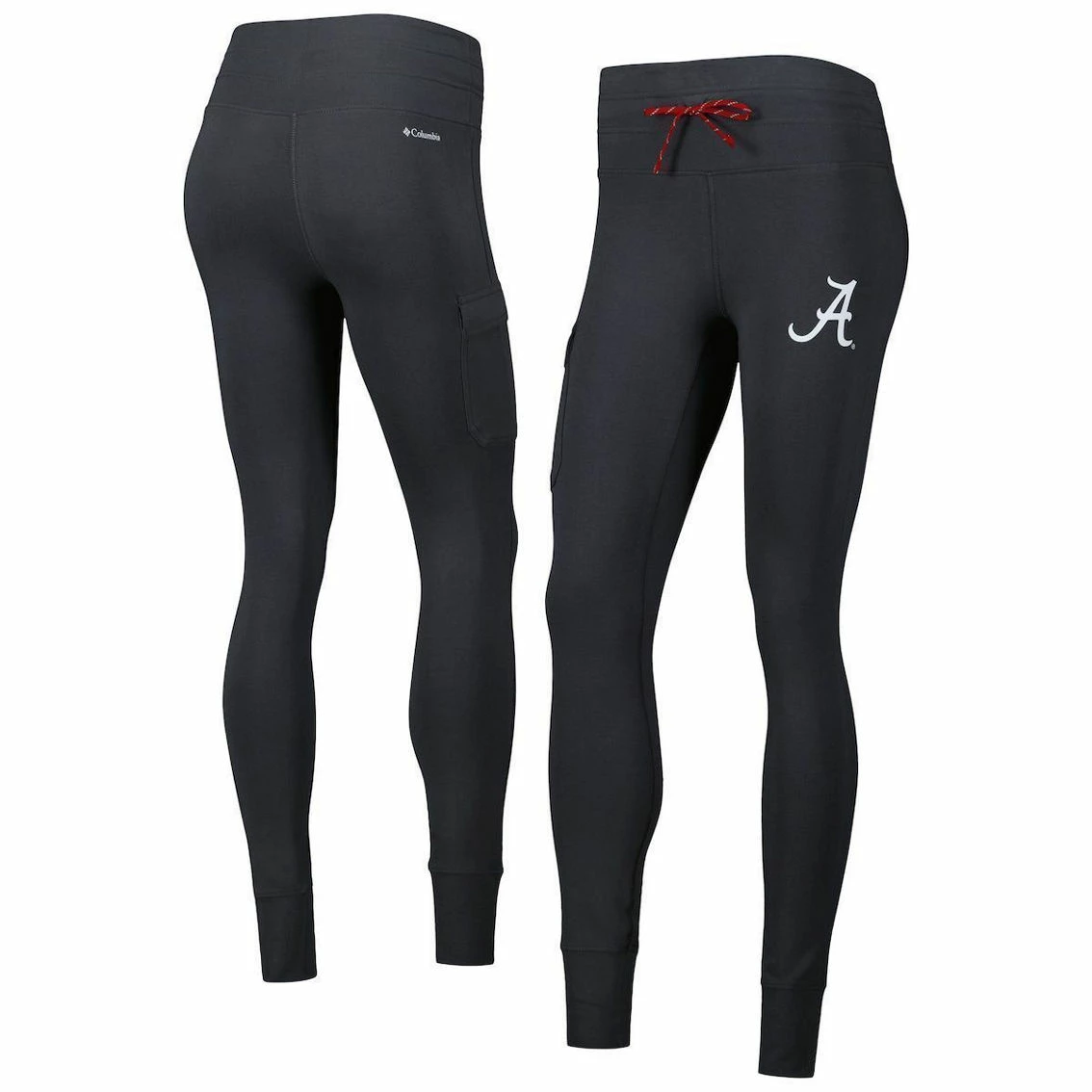 Women's Columbia Charcoal Alabama Crimson Tide Omni-Wick Trek Leggings 4 Women's Columbia Charcoal Alabama Crimson Tide Omni-Wick Trek Leggings - Image 2