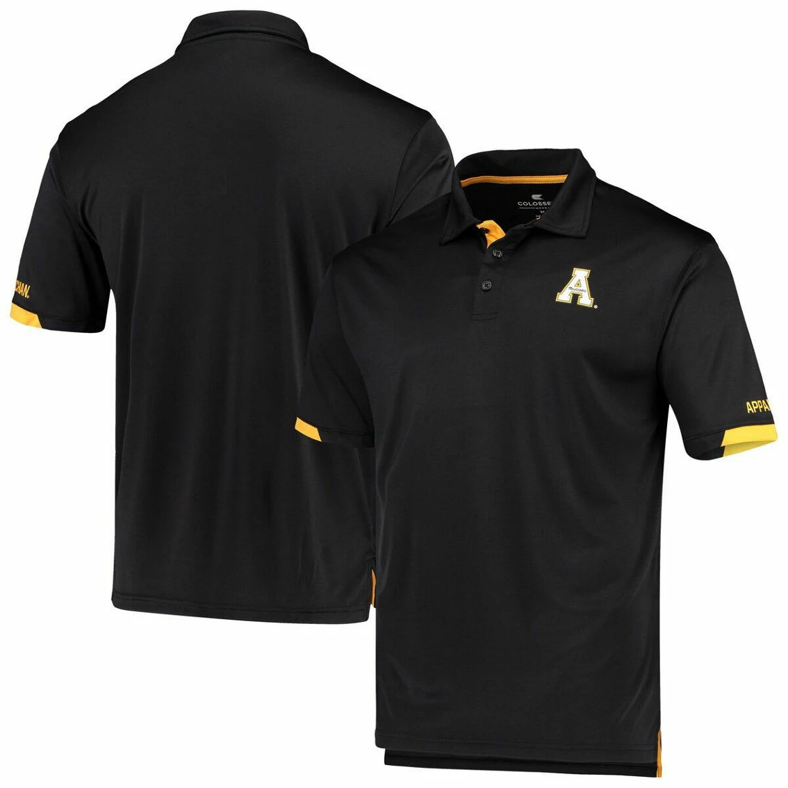 Colosseum Men's Black Appalachian State Mountaineers Santry Polo 3 Colosseum Men's Black Appalachian State Mountaineers Santry Polo