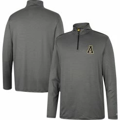Colosseum Men's Charcoal Appalachian State Mountaineers Logo Quarter-Zip Windshirt
