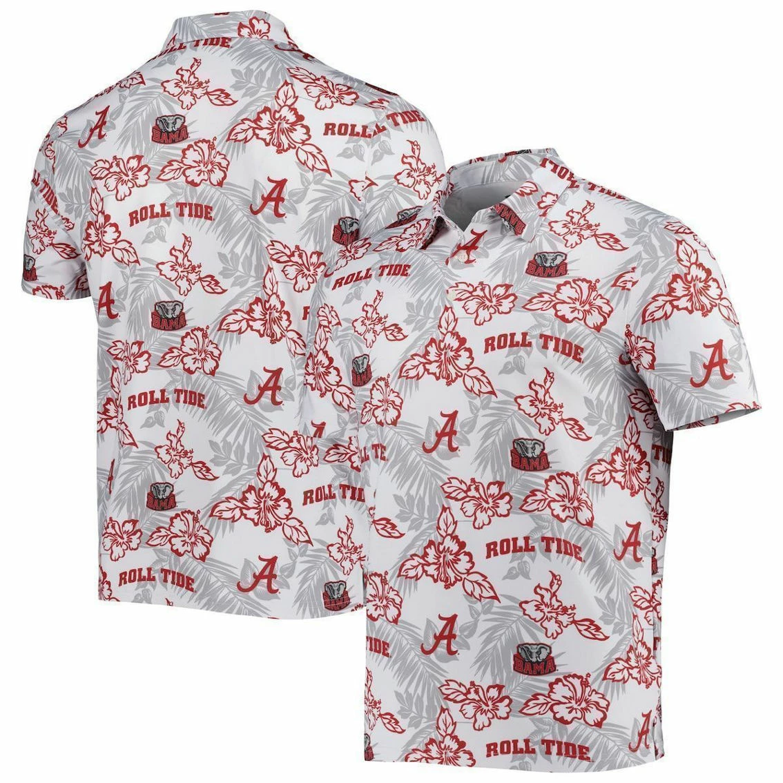 Reyn Spooner Men's White Alabama Crimson Tide Performance Polo 4 Reyn Spooner Men's White Alabama Crimson Tide Performance Polo - Image 2
