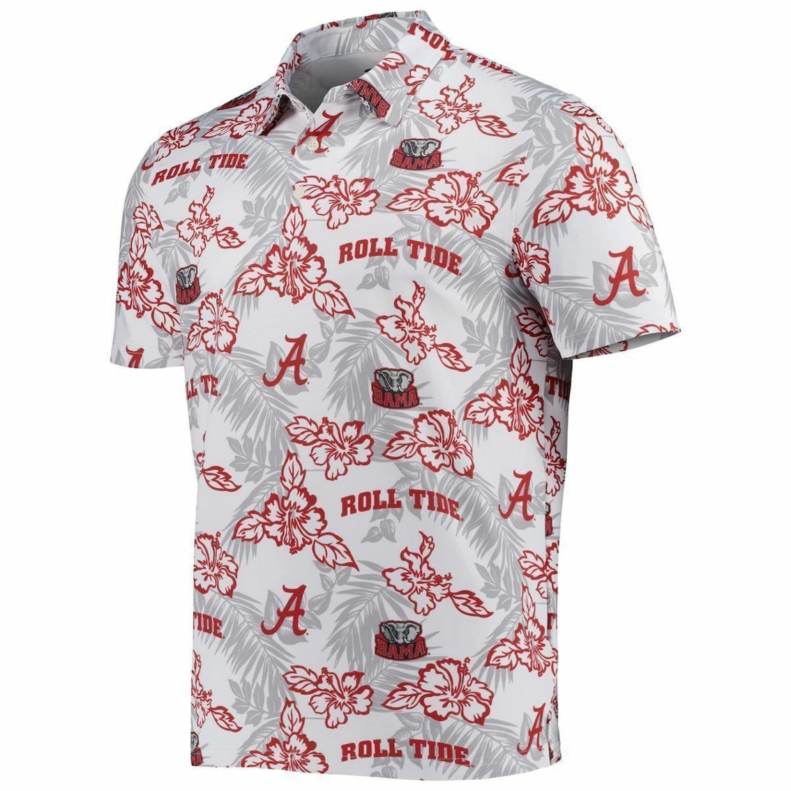 Reyn Spooner Men's White Alabama Crimson Tide Performance Polo 5 Reyn Spooner Men's White Alabama Crimson Tide Performance Polo - Image 3