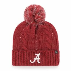 '47 Women's Crimson Alabama Crimson Tide Bauble Cuffed Knit Hat With Pom