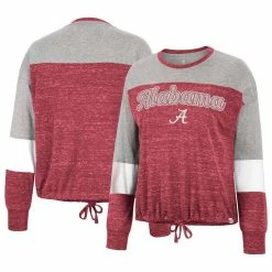 Colosseum Women's Crimson Alabama Crimson Tide Joanna Tie Front Long Sleeve T-Shirt