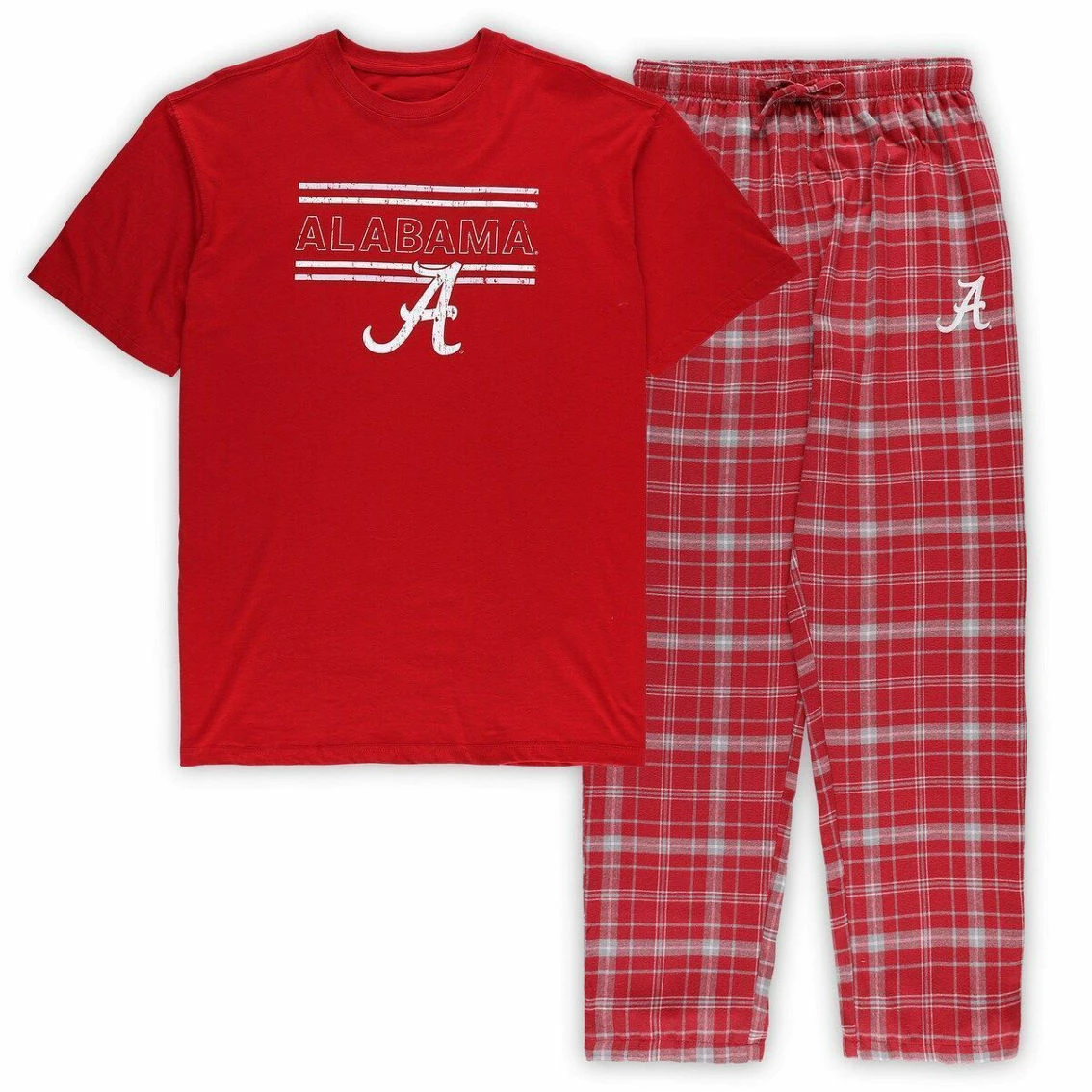 Concepts Sport Men's Crimson Alabama Crimson Tide Big & Tall Plaid Pants Sleep Set 4 Concepts Sport Men's Crimson Alabama Crimson Tide Big & Tall Plaid Pants Sleep Set - Image 2