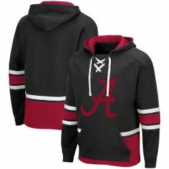 Colosseum Men's Black Alabama Crimson Tide Lace Up 3.0 Pullover Hoodie