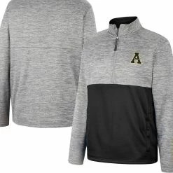 Colosseum Men's Gray Appalachian State Mountaineers John Half-Zip Jacket