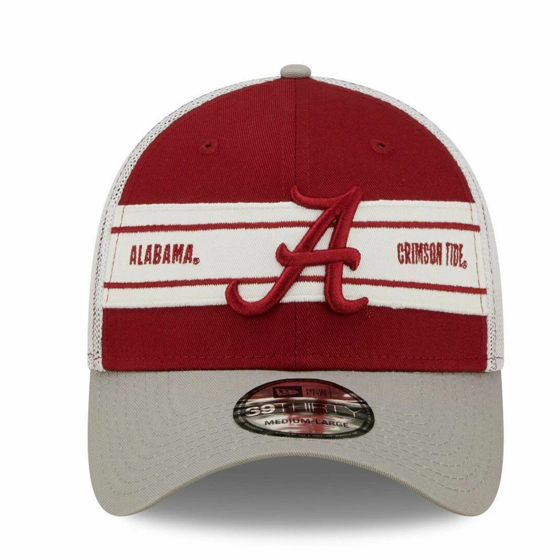 New Era Men's Crimson/Gray Alabama Crimson Tide Banded 39THIRTY Flex Hat 5 New Era Men's Crimson/Gray Alabama Crimson Tide Banded 39THIRTY Flex Hat - Image 3