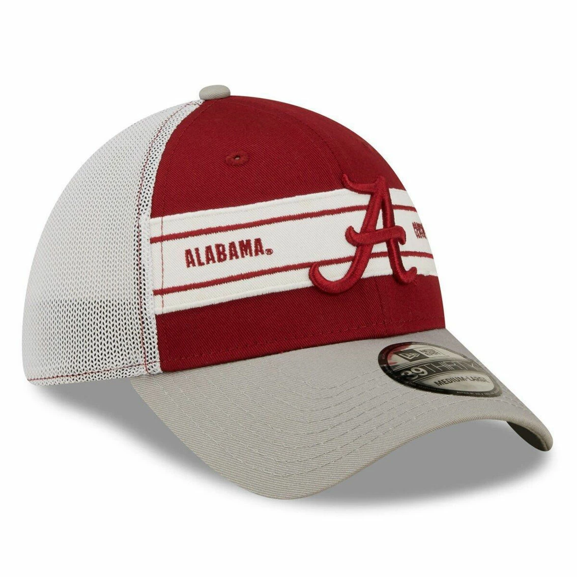 New Era Men's Crimson/Gray Alabama Crimson Tide Banded 39THIRTY Flex Hat 6 New Era Men's Crimson/Gray Alabama Crimson Tide Banded 39THIRTY Flex Hat - Image 4