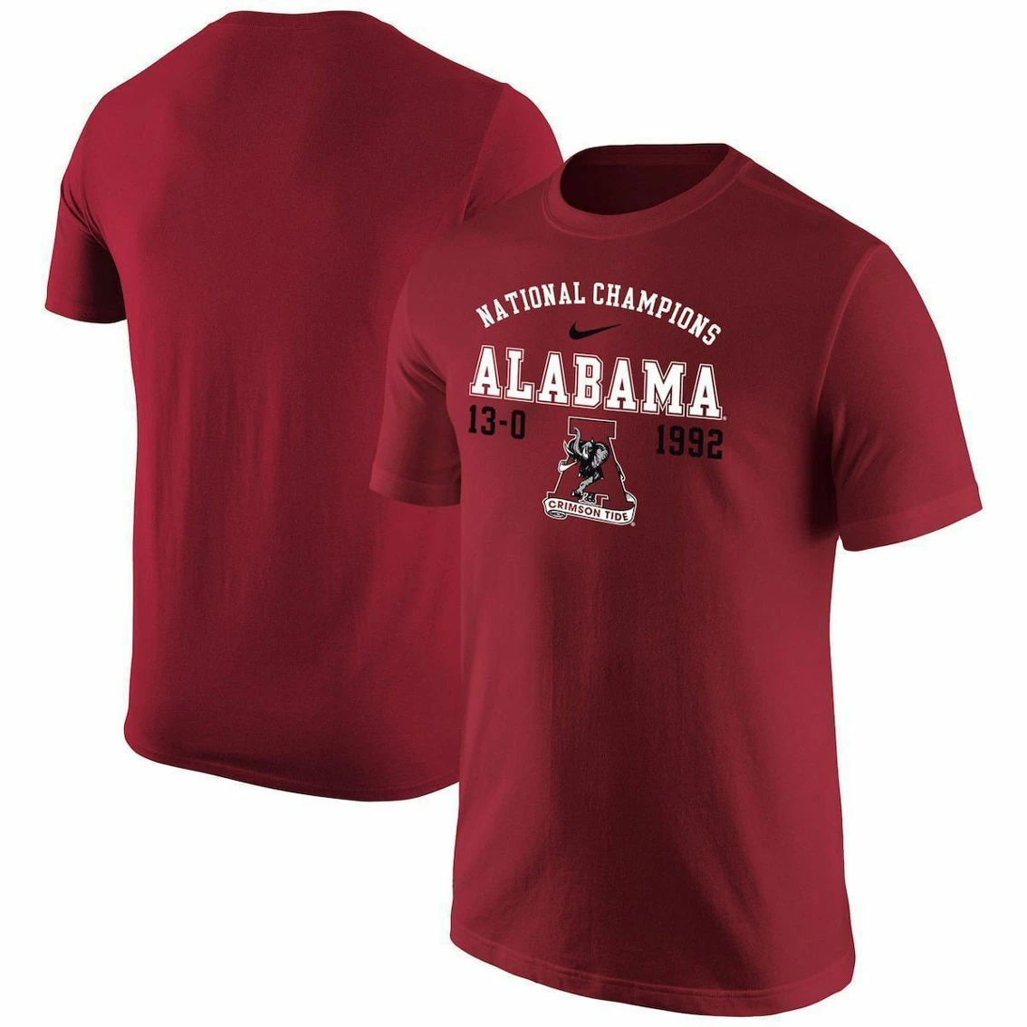 Men's Nike Crimson Alabama Crimson Tide 1992 National Champions T-Shirt 3 Men's Nike Crimson Alabama Crimson Tide 1992 National Champions T-Shirt