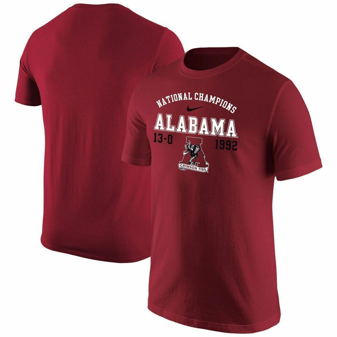 Men's Nike Crimson Alabama Crimson Tide 1992 National Champions T-Shirt 4 Men's Nike Crimson Alabama Crimson Tide 1992 National Champions T-Shirt - Image 2
