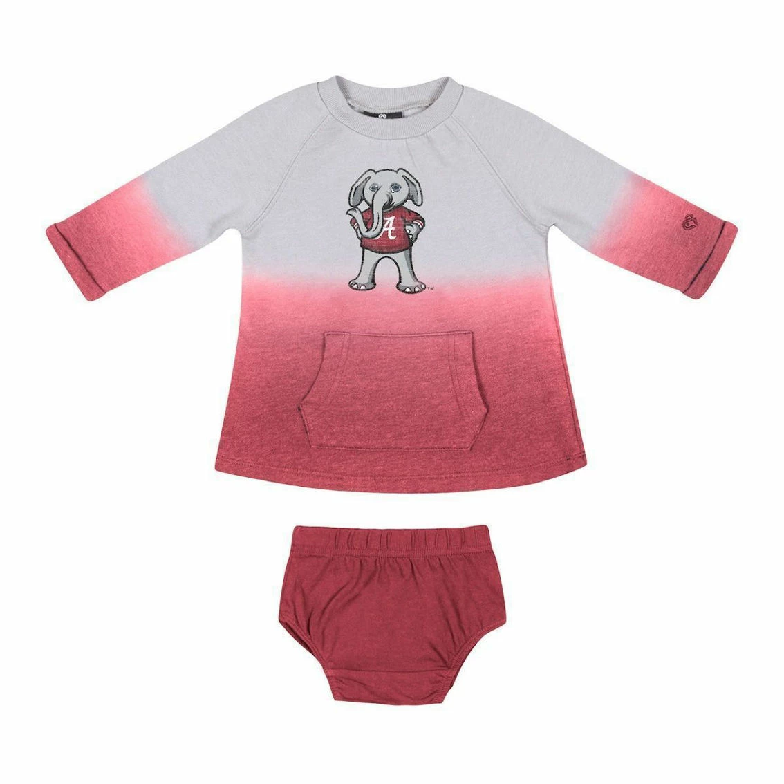 Colosseum Newborn & Infant Gray/Crimson Alabama Crimson Tide Hand In Hand Ombre Dress & Bloomers Set 5 Colosseum Newborn & Infant Gray/Crimson Alabama Crimson Tide Hand In Hand Ombre Dress & Bloomers Set - Image 3