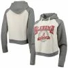 Pressbox Women's Cream/Heather Gray Alabama Crimson Tide Cody Tri-Bend Raglan Pullover Hoodie -Nike Sales Store DSCO1153010370 6662