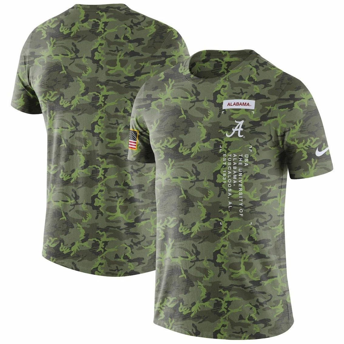 Nike Men's Camo Alabama Crimson Tide Military T-Shirt 4 Nike Men's Camo Alabama Crimson Tide Military T-Shirt - Image 2