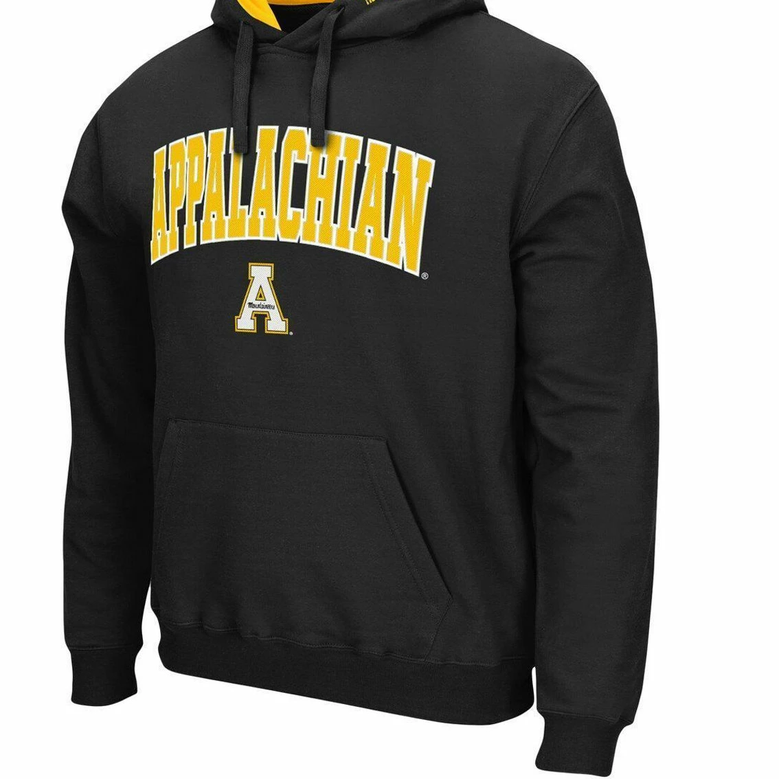 Men's Colosseum Black Appalachian State Mountaineers Arch And Logo Pullover Hoodie 5 Men's Colosseum Black Appalachian State Mountaineers Arch And Logo Pullover Hoodie - Image 3