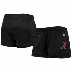 Champion Women's Black Alabama Crimson Tide Logo Mesh Shorts
