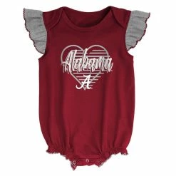 Outerstuff Girls Newborn & Infant Crimson/Heather Gray Alabama Crimson Tide All The Love Bodysuit Bib & Booties Set -Nike Sales Store DSCO1153016539 2840 ALT2