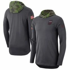 Nike Men's Anthracite Alabama Crimson Tide Military Long Sleeve Hoodie T-Shirt -Nike Sales Store DSCO1153017625 4096 ALT1