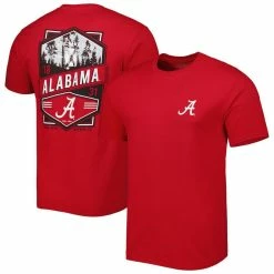 Great State Clothing Men's Crimson Alabama Crimson Tide Double Diamond Crest T-Shirt