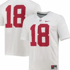 Nike Men's #18 White Alabama Crimson Tide Game Jersey