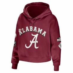 WEAR By Erin Andrews Women's Crimson Alabama Crimson Tide Mixed Media Cropped Pullover Hoodie 8 WEAR By Erin Andrews Women's Crimson Alabama Crimson Tide Mixed Media Cropped Pullover Hoodie -Nike Sales Store DSCO1153021199 2840 ALT2