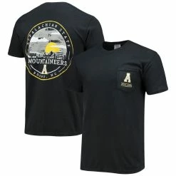 Image One Men's Black Appalachian State Mountaineers Circle Campus Scene T-Shirt