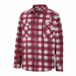 Men's Colosseum Crimson/White Alabama Crimson Tide Ellis Plaid Full-Snap Shirt Jacket -Nike Sales Store DSCO1153022988 M9JC ALT2