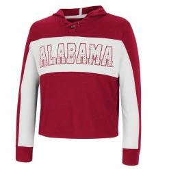 Colosseum Girls Youth Crimson Alabama Crimson Tide Galooks Hoodie Lace-Up Long Sleeve T-Shirt -Nike Sales Store DSCO1153023793 2840 ALT2