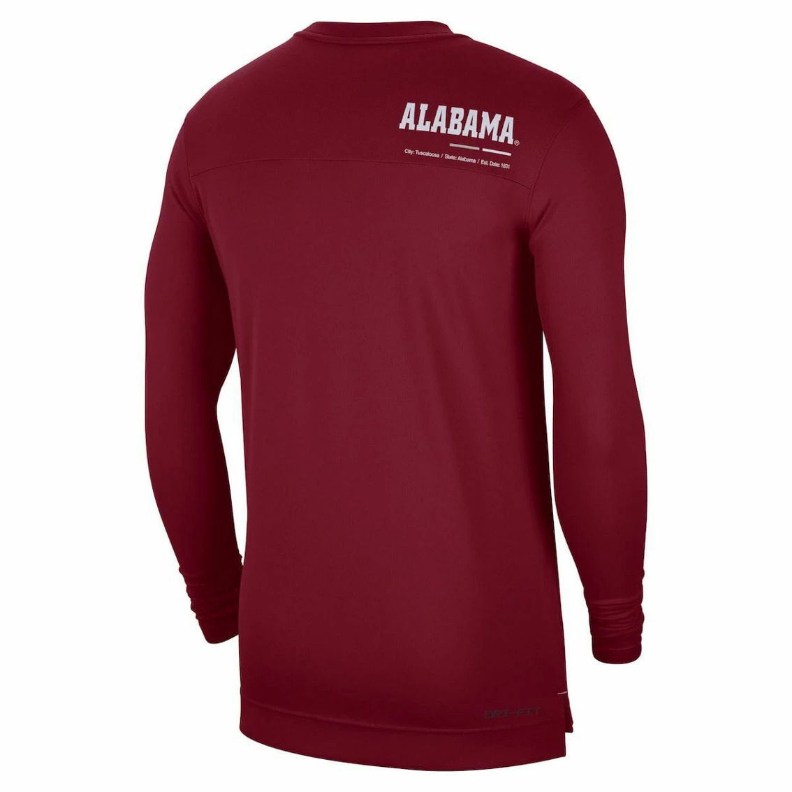 Nike Men's Crimson Alabama Crimson Tide 2022 Coach Performance Long Sleeve V-Neck T-Shirt 6 Nike Men's Crimson Alabama Crimson Tide 2022 Coach Performance Long Sleeve V-Neck T-Shirt - Image 4