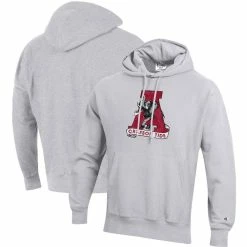 Champion Men's Heathered Gray Alabama Crimson Tide Vault Logo Reverse Weave Pullover Hoodie
