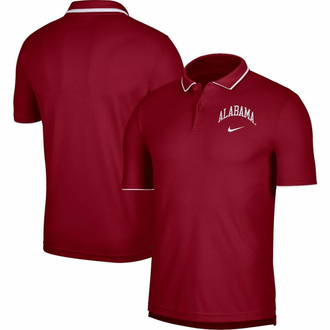 Nike Men's Crimson Alabama Crimson Tide UV Collegiate Team Performance Polo 4 Nike Men's Crimson Alabama Crimson Tide UV Collegiate Team Performance Polo - Image 2