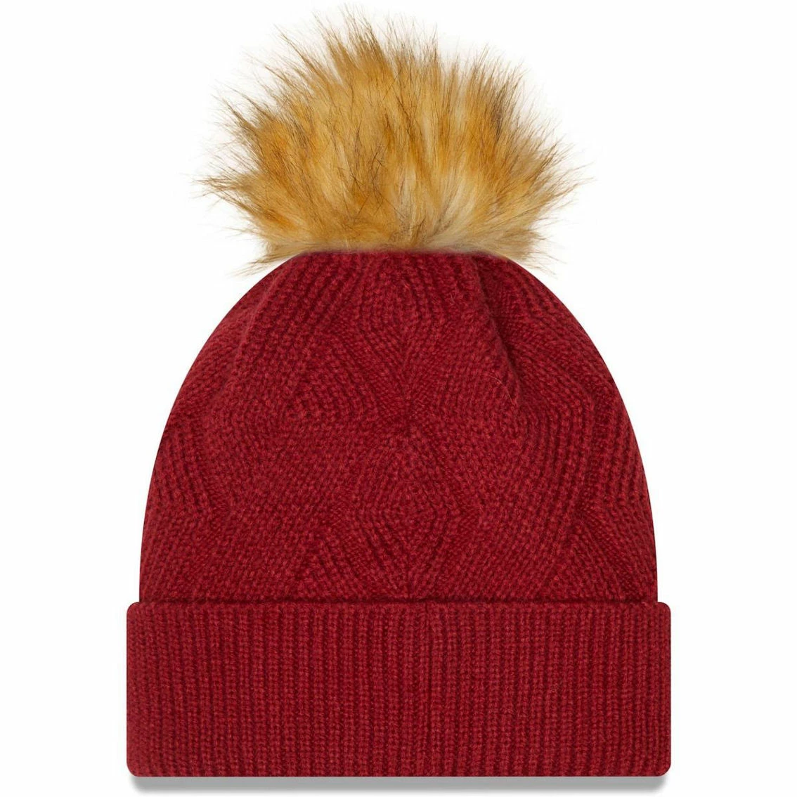 New Era Women's Crimson Alabama Crimson Tide Snowy Cuffed Knit Hat With Pom 5 New Era Women's Crimson Alabama Crimson Tide Snowy Cuffed Knit Hat With Pom - Image 3
