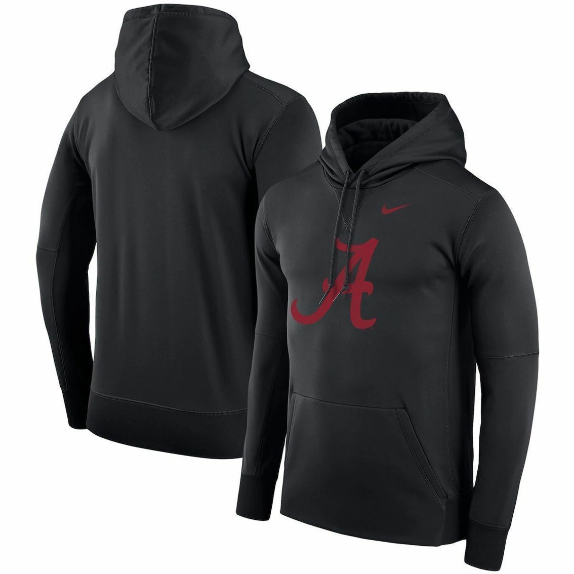 Nike Men's Black Alabama Crimson Tide Performance Pullover Hoodie 3 Nike Men's Black Alabama Crimson Tide Performance Pullover Hoodie