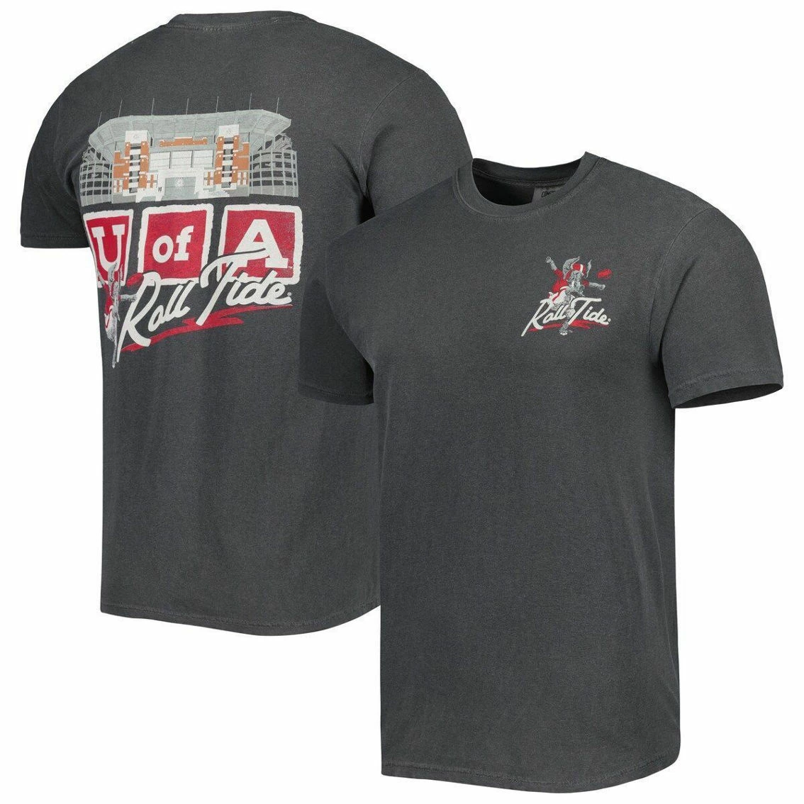 Image One Men's Black Alabama Crimson Tide Vault Stadium T-Shirt 4 Image One Men's Black Alabama Crimson Tide Vault Stadium T-Shirt - Image 2