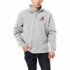League Collegiate Wear Men's Heather Gray Alabama Crimson Tide Stack Essential Fleece Quarter-Zip Sweatshirt -Nike Sales Store DSCO1154096497 1927