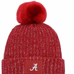 Love Your Melon Women's Love Your Melon Crimson Alabama Crimson Tide Cuffed Knit Hat With Pom