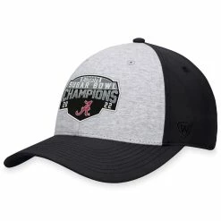 Men's Top Of The World Heather Gray Alabama Crimson Tide 2022 Sugar Bowl Champions Adjustable Hat -Nike Sales Store DSCO1157328276 1927 ALT3