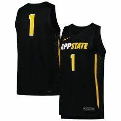 Nike Men's #1 Black Appalachian State Mountaineers Replica Basketball Jersey -Nike Sales Store DSCO1158093397 1007 ALT1