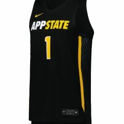 Nike Men's #1 Black Appalachian State Mountaineers Replica Basketball Jersey -Nike Sales Store DSCO1158093397 1007 ALT2