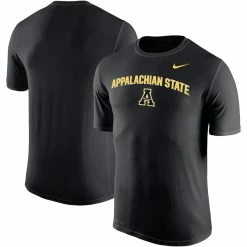 Nike Men's Black Appalachian State Mountaineers Arch Over Logo Performance T-Shirt -Nike Sales Store DSCO1159381772 1007 ALT1