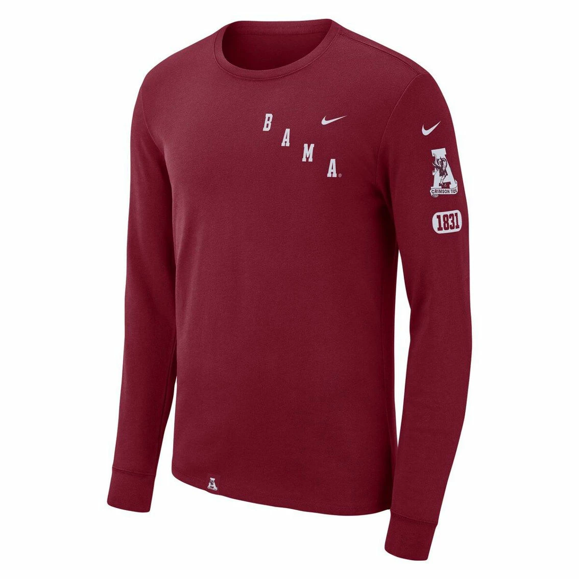 Nike Men's Crimson Alabama Crimson Tide Repeat Logo 2-Hit Long Sleeve T-Shirt 5 Nike Men's Crimson Alabama Crimson Tide Repeat Logo 2-Hit Long Sleeve T-Shirt - Image 3