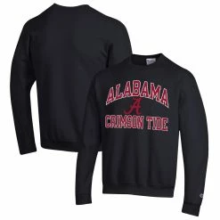 Champion Men's Black Alabama Crimson Tide High Motor Pullover Sweatshirt