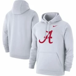 Nike Men's White Alabama Crimson Tide Logo Club Pullover Hoodie