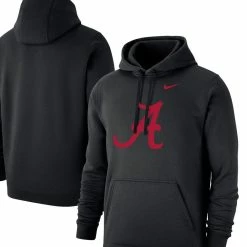 Nike Men's Black Alabama Crimson Tide Logo Club Pullover Hoodie -Nike Sales Store DSCO1159523719 1007 ALT1