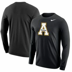Men's Nike Black Appalachian State Mountaineers Big Logo Performance Long Sleeve T-Shirt -Nike Sales Store DSCO1159620839 1007 ALT1