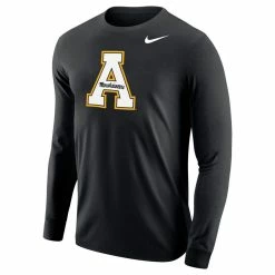 Men's Nike Black Appalachian State Mountaineers Big Logo Performance Long Sleeve T-Shirt -Nike Sales Store DSCO1159620839 1007 ALT2