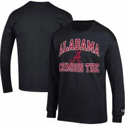 Champion Men's Black Alabama Crimson Tide High Motor Long Sleeve T-Shirt