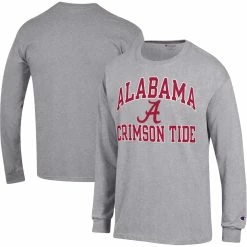 Champion Men's Heather Gray Alabama Crimson Tide High Motor Long Sleeve T-Shirt