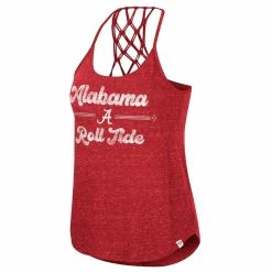 Colosseum Women's Crimson Alabama Crimson Tide Glenda Macrame Racerback Scoop Neck Tank Top -Nike Sales Store DSCO1160174235 2840 ALT2